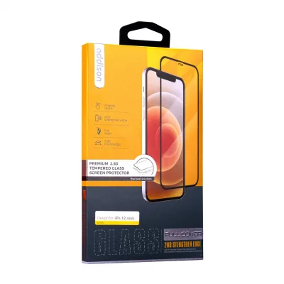 Addison IP-C12MINI Full Cover 0.33m 2.5D iPhone 12 Mini Cam Ekran Koruyucu