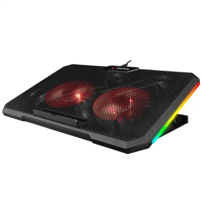 Addison Rampage AD-RC12 CLAW Siyah 2 Fan 2 USB RGB Işıklı 15″-17″ Notebook Soğutucu Stand