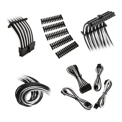 BitFenix ALCHEMY 2.0 24Pin CPU4+4Pin/PCI-E 16AWG Siyah/Beyaz Extension Kablo Kiti