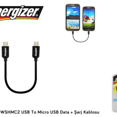 Energizer LCAEHPOWSHMC2 USB To Micro USB Data + Şarj Kablosu