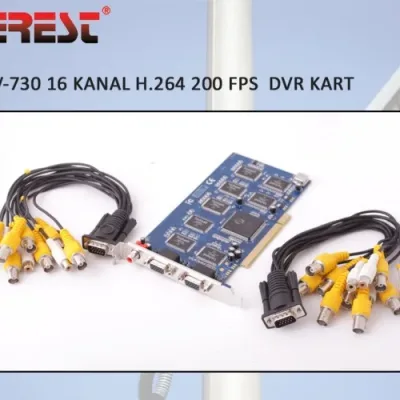 Everest HV-730 16Ch Görüntü 200FSP H.264 DVR Pc Kartlar