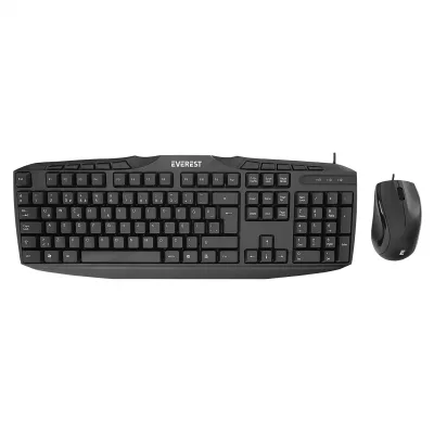 Everest UN-796 Siyah Usb Q Multimedia Klavye + Mouse Set