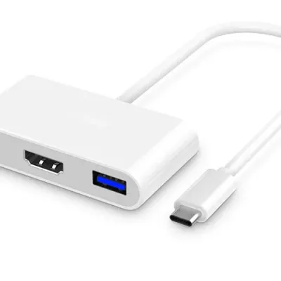 Hytech HY-USBC20 1080P Metal Type-C to HDMI+usb3.0+pd Kablo