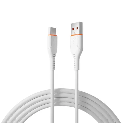 Hytech HY-X105 1M 3A Type-C Beyaz Şarj Kablosu