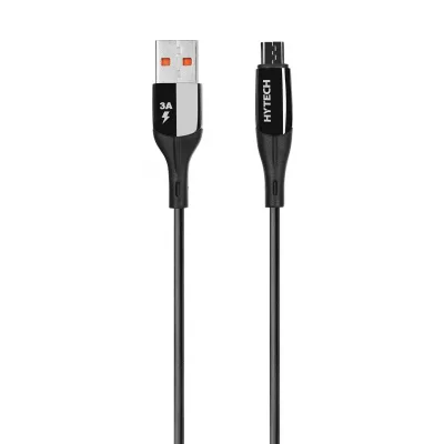 Hytech HY-X250 3A Micro Usb 1,2m Siyah Data + Sarj Kablosu