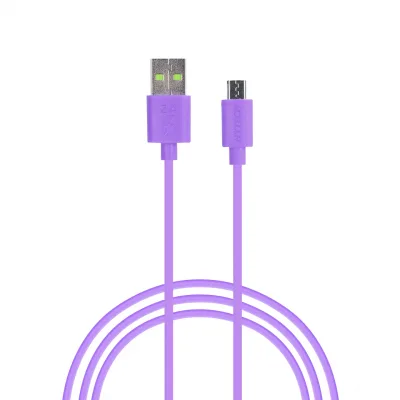 Hytech HY-X81 1m 2A Micro Usb Mor Şarj Kablosu Poşetli