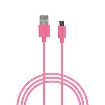 Hytech HY-X81 1m 2A Micro Usb Pembe Şarj Kablosu Poşetli