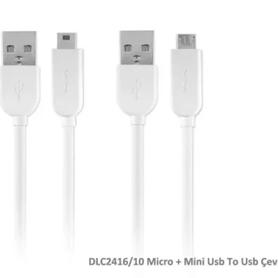 Philips DLC2416/10 Micro + Mini Usb To Usb Çevirici Kablo