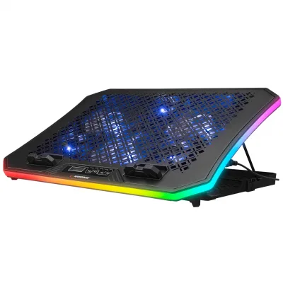 Rampage AD-RC34 METAFOR Siyah 6 Fanlı RGB Işıklı 10″-19″ Notebook Soğutucu Stand