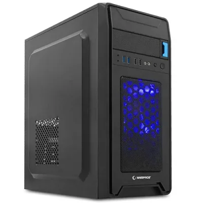 Rampage Castrum 350W Siyah 2*USB3.0+2*USB 12cm Mavi LED Fan Oyuncu Kasası