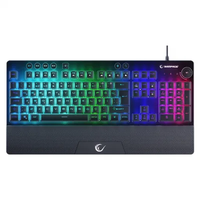 Rampage KB-GX65 SIMULA Siyah USB RGB Aydınlatmalı 4 Makro Tuşlu Bilek Destekli Gaming Oyuncu Klavyesi