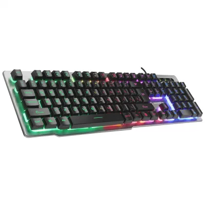 Rampage KB-R78 Grey/Black USB Rainbow Backlight LC Layout Gaming Keyboard