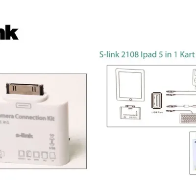 S-link 2108 Ipad 5 in 1 Kart Okuyucu