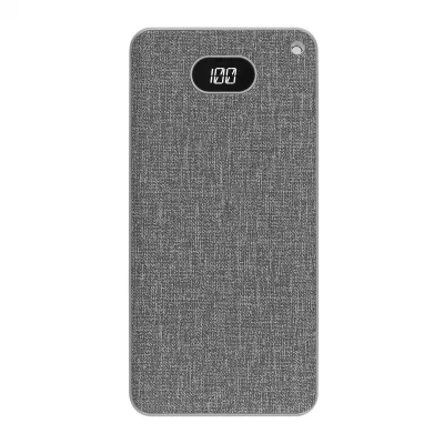 S-link IP-G10RW 10000mAh Kablosuz USB+Type-C+Micro Gri LCD Ekranlı Taşınabilir Pil Şarj Cihazı