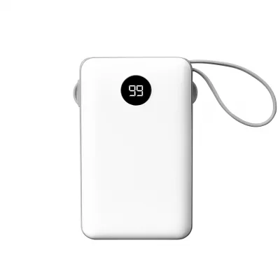 S-link P102 10000mAh PRM 2*USB+Type-C+Micro+Lightning Beyaz LCD Taşınabilir Pil Şarj Cihazı Powerbank