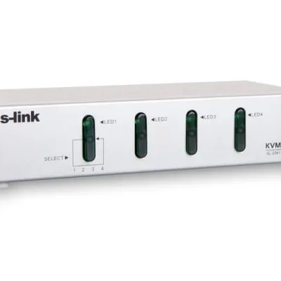 S-link SL-2041 4 Portlu Ps2 1.8m M/M Kablolu Otomatik Kvm Switch