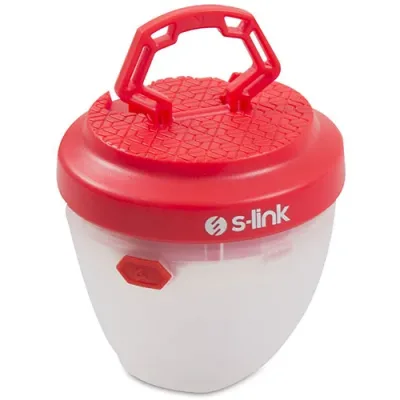 S-link SL-8730 Beyaz, Kırmızı SMD Ledli Kamp ve Masa Lambası 1.5V AA Pilli