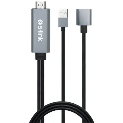 S-link SL-IPH25 HDMI to USB-F 2m Mobil Telefon Uyumlu Görüntü Aktarıcı Kablo