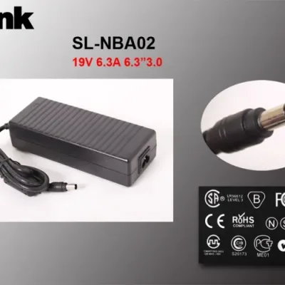 S-link SL-NBA02 120W 19V 6.3A 6.3×3.0 Toshiba Notebook Standart Adaptör