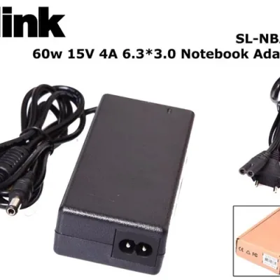 S-link SL-NBA72 60w 15V 4A 6.3*3.0 Toshiba Notebook Adaptör