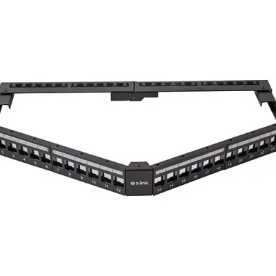 S-link SL-P625 24 lü Kolay Kullanımlı, UTP BOŞ V Şeklinde Patch Panel