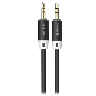 S-link SL-SP70 1m Siyah 3.5mm Stereo Ses Kablosu