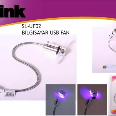 S-link SL-UF02 Anahtarlı + Ledli Usb Fan