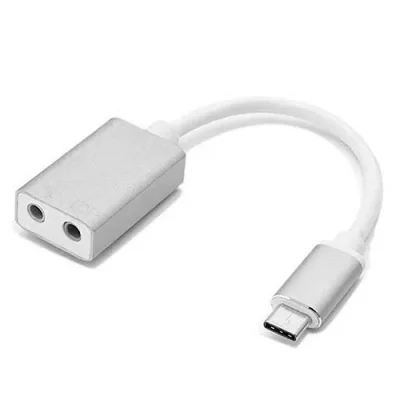 S-link SL-USB-C80 USB 3.1 10cm kablolu Type-C to 2*3.5mm Audio Çevirici