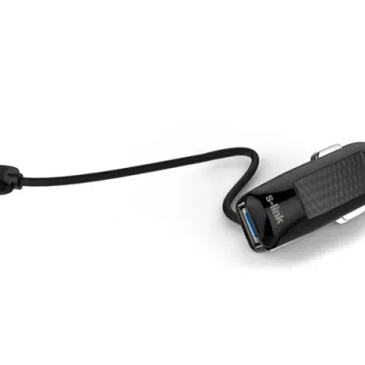 S-link SLP-130 PRO 2100MA Çakmaktan Usb + Micro 5pin Araç Şarjı