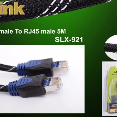 S-link SLX-M921 5m Kılıflı Metal Uçlu Kablo