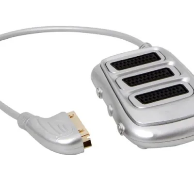 S-link SLX-SC33 SCART to 3 SCART Çoklayıcı Gümüş Nikel Uçlu Kablo