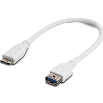 S-link SLX-U3NT38 Micro Usb3.0 25cm Beyaz Samsung Note için OTG Kablosu