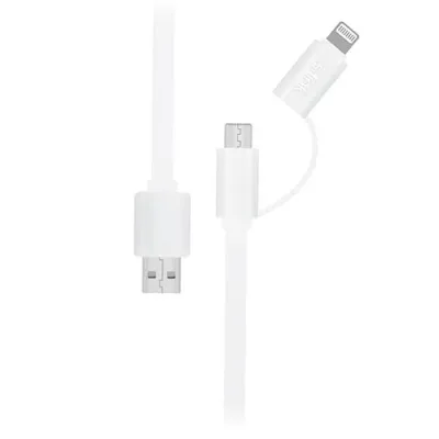 S-link SW-C215 15cm USB Micro / İPhone Beyaz 2 in 1 Flat Cable