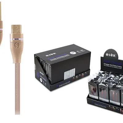S-link SW-C540 1M 3A Micro Usb Gold Şarj Kablosu