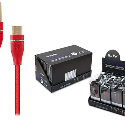 S-link SW-C540 1M 3A Micro Usb Kırmızı Şarj Kablosu