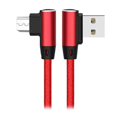 S-link SW-C555 1M 3A Micro Kırmızı Kılıflı Metal -L- Kablo