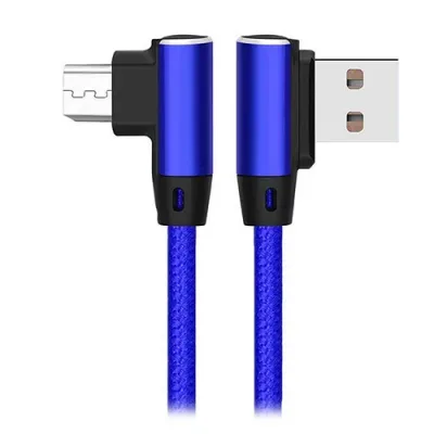 S-link SW-C555 1M 3A Micro Lacivert Kılıflı Metal -L- Kablo