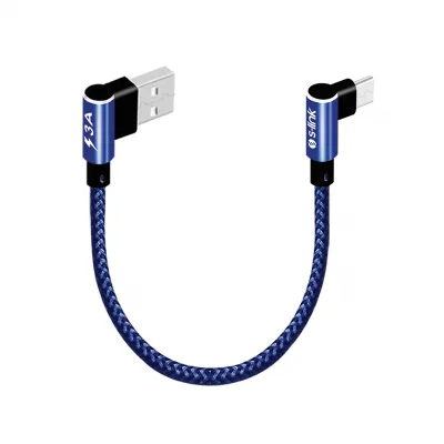 S-link SW-C757 3A – 15cm Type-C Lacivert Kılıflı Metal -L- Kablo