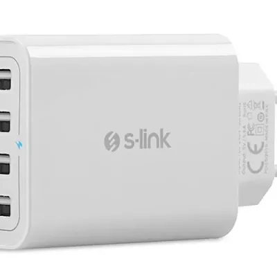 S-link SW-C8 5V 5.6A 4*USB Smart Port 2.4A Ev Şarj Adaptör