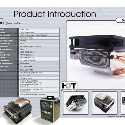 Xigmatek D982 DURIN İntel Socket Tüm CPU Fan