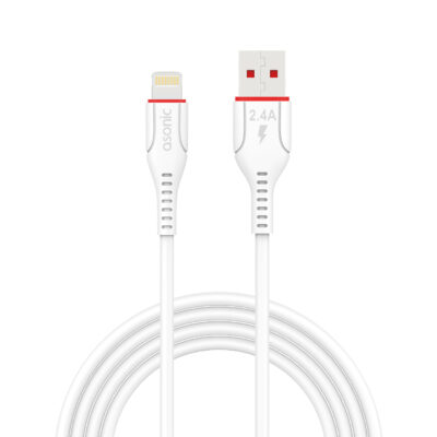 Asonic AS-X306 iPad/iPhone Lightning Beyaz Data + Şarj Kablosu