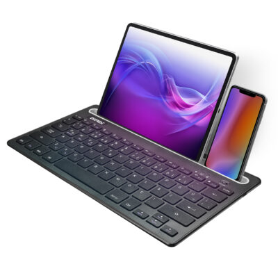 Everest KB-BT82 Siyah/Gümüş Bluetooth Ultra İnce+Şarjlı Q Mac/Win/Android/Ios Uyumlu Kablosuz klavye